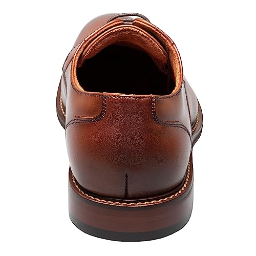 Stacy Adams Mens Marlton Plain Toe Oxford, Cognac, 10.5 US
