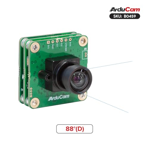 Arducam USB 3.0 Camera, IMX477P 12MP High-Speed USB Camera Module with 88°(D) M12 Manual Focus Lens and Metal Case, Compatible with Windows and Linux OS