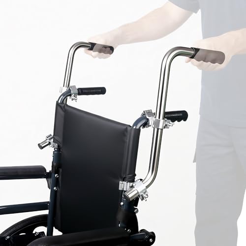 MEDAMOC Wheelchair Handle Extenders, Push Wheelchairs Extension Handles Universal Assist Accessories 400lbs Weight Capacity