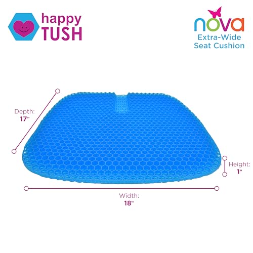 NOVA Happy Tush Extra Wide Gel Cell Seat Cushion, Double-Layer Pressure-Relief Gel, Foldable & Portable, Water-Resistant, Washable Non-Slip Cover, Home, Office & Travel by nova - Image 6