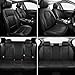 MINGBRON Car Seat Cover Full Set, Leather Car Seat Cover, Waterproof Seat Covers, Car Seat Cushion, Nappa Leather Seat Covers Car Seat Protector Universal Fit Most Cars Black