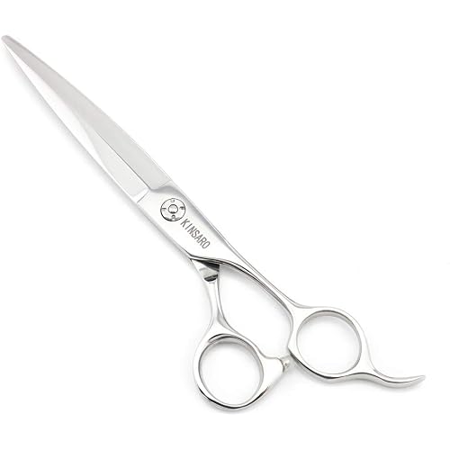 Barber Scissors 7" Professional Sliding Hair Scissors Willow Shape Sliding Hair Shears Professional Haircut Razor Edge 440c Barber Shears KINSARO for Hairdresser Barbershop or Home Use