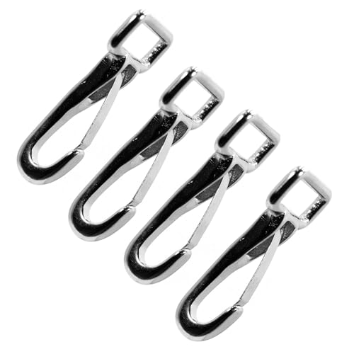 Jeffers Spring Snap with Square Eye 1" x 3-1/4" – Metal Snap Hook Clip for Rope, Lead, Horse Tack, Halter, Pet Chain & Dog Leash, Secure Attachment for Barn, Farm, Camping & Outdoor Use - 4 Pack