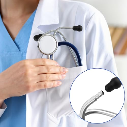 12 Stück Stethoskop-Ohrstöpsel zum Austausch in 3 Farben, bequeme, weiche Ohrstücke für Stethoskope, Silikon-Ohrstöpsel als Stethoskop-Zubehör (Schwarz, Grau, Weiß)