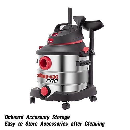 Shop-Vac 8 Gallon 6.0 Peak HP Wet/Dry Vacuum, Stainless Steel Tank, Portable Shop Vacuum with Multifunctional Attachments for Jobsite, Garage & Workshop. 5989400 - Thumbnail 3