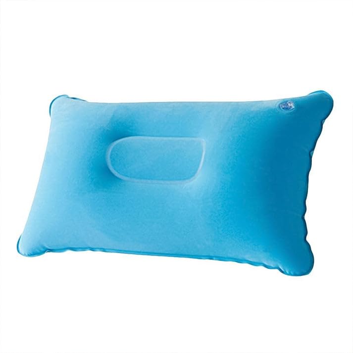 Garth Comfortable Inflating Travel Pillow for Neck Support Lightweight Portable Soft Air Cushion for Plane Car Train Home Use Perfect Rest and Sleep During Travel 34×21 Cm Mix Color-picture-1