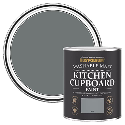 Rust-Oleum Dark Grey Kitchen Cupboard Paint in Matt Finish - Slate 750ml