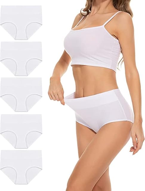 RUIXUE Cotton Womens Underwear, High/Low Waisted Knickers Ladies Pants Breathable Comfy Sports Briefs Multipack
