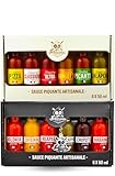 Coffret dégustation 12 sauces piquantes françaises artisanales Hellicious - de 2000 à 1 500 000 Scoville