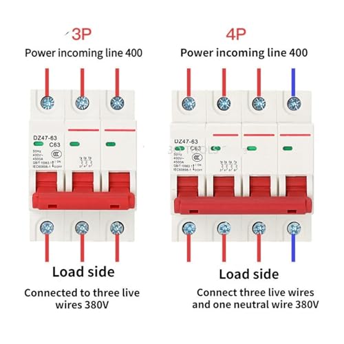 Disjoncteur DZ47 100A évite les pannes électriques par coupure type C - 5