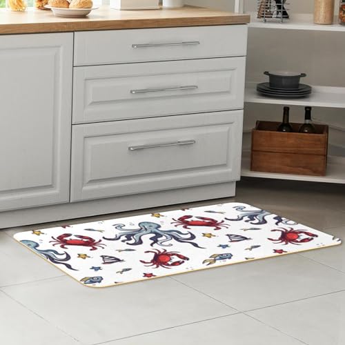 Tapetes de cocina con diseño de caricatura: juego de 2 alfombras antideslizantes para el hogar 7