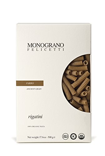 Organic Farro Rigatini Pasta Selezioni Monograno By Valentino Felicetti (2 Pack)