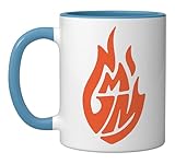 Good Mythical Morning Official Logo Tee Ceramic Mug, Blue/White