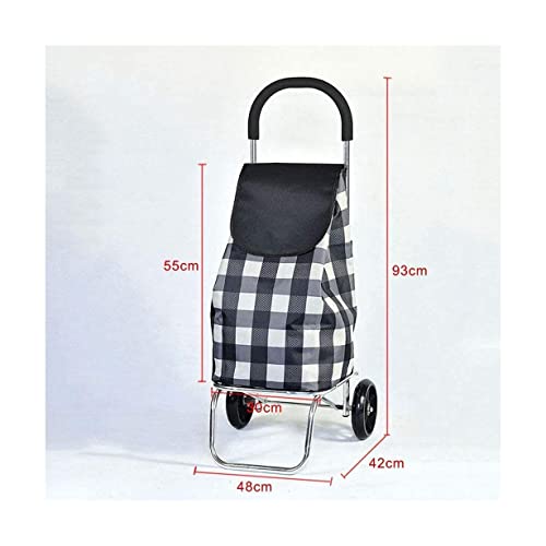 QUANLI Faltbarer Einkaufstrolley, multifunktionaler faltbarer Einkaufswagen mit Aufbewahrungstasche und Rollrad… – Bild 8