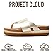 Project Cloud Fashion Womens Sandals - Memory Foam Insole and Comfortable Platform Sandals for Women - Lightweight and Non-slip Perfect Beach Slides (Raft, GOLD, 6)