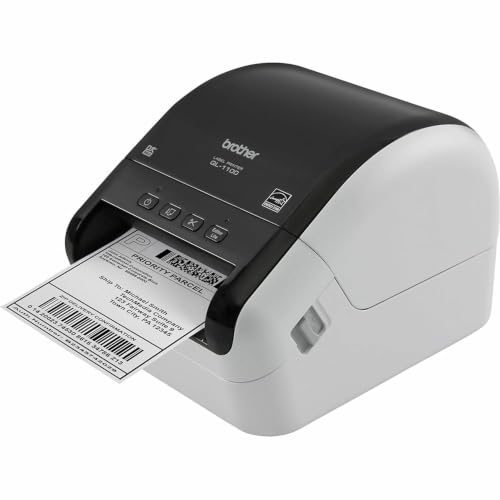 Brother QL-1100 Wide Format Direct Thermal Label Printer Bundle with Deco Essentials eBook + DK-1247 Shipping Labels & DK-1201 Address Labels - USB Shipping & Barcode Label Printer for Business - Image 5