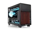 Thermaltake TR200 WS | Obudowa Micro-ATX z drewnianym panelem frontowym | USB 3.2 Gen 2 Typ C i 2 × USB 3.0 | Zainstalowany tylny wentylator 120 mm | Kompatybilna z AIO i zestawem LCD 6" | Czarna