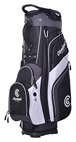 Cleveland Golf Cart Bag, Black/Charcoal/White, Large #TOP2