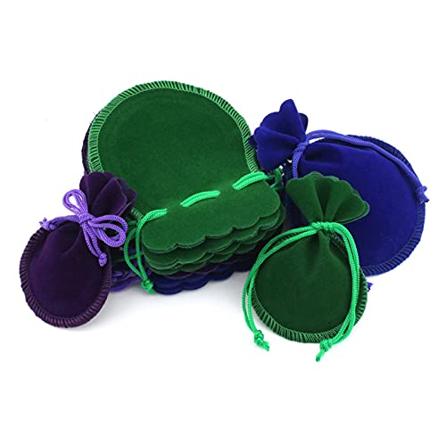 SUNULAN Drawstring Gift Bags,50 Pcs/Lot Jewelry Pouch Velvet Packing Bag Drawstring Gift Bag-red,7x9cm(Yellow,7x9cm)4