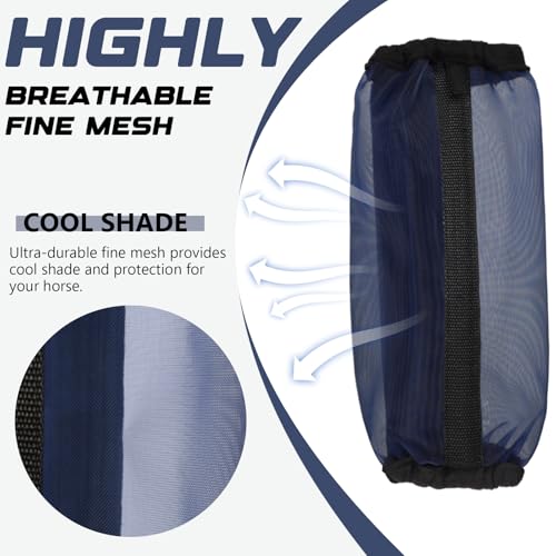 Image of All-Purpose Fine Mesh Horse Fly Boots Breathable Anti-Fly Leggings with Sturdy Support Strips Reduce Annoying Stomping & 360Leg Protection Durable Easy-Clean Material 4-Pack Lavender Purple