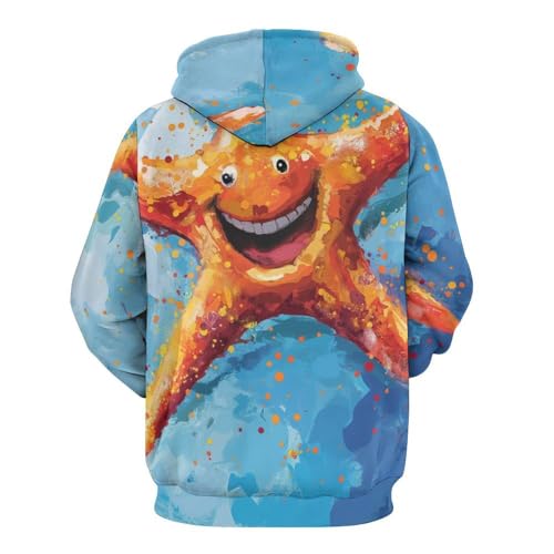 Sweat à capuche étoile de mer rigolote unisexe taille S