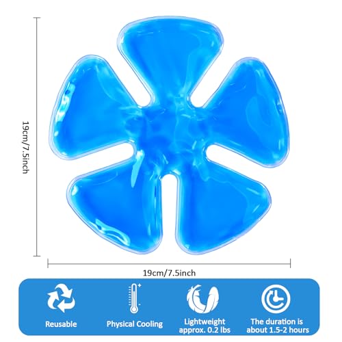 Image of Head Gel Ice Pack for Helmets,Head Gel Ice Pack, Helmet Ice Packs, Used for Catcher Helmets,Relieve Summer Heat and Keep Cool, Reusable Cooling Insert for Outdoor Sports, Riding (2PCS) (Blue 2)