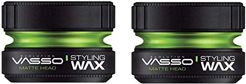Vasso Matte Head Hair styling Wax Mattelook 2 PCS OFFER, GREEN, 300 millilitre, 150 Vasso Matte Head Hair styling Wax Mattelook 2 PCS OFFER, GREEN, 300 millilitre, 150
