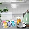 Relaxdays Box Porta Tè E Tisane – 6 Scomparti, Con Coperchio, 9x21,5x15 Cm, Plastica Trasparente