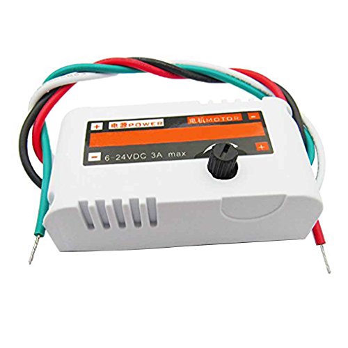 Elenxs CCMmini DC 6-24V 3A PWM Motor Speed Controller Variable Speed Regulator Switch Adjustable Mini PMW Control Reversible