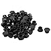 Maison En Plastique Conception Ronde Chaise Table Jambe Pied Protecteur Trou Bouchon 13mm Diamètre 50 pcs Noir