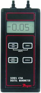 Dwyer Series 478A Differential Pressure Digital Manometer, -4.00 to 4.00"WC Range