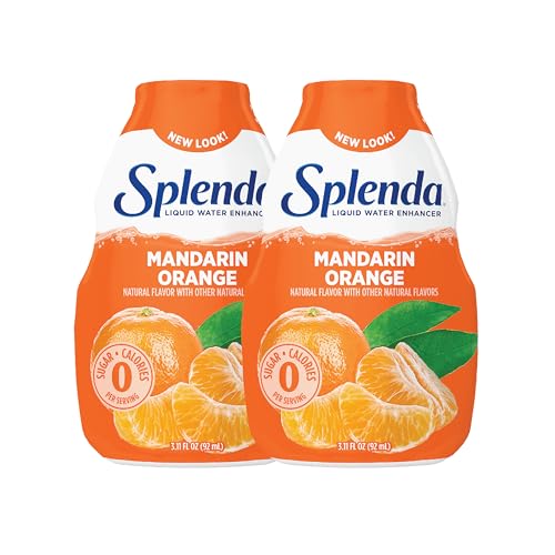 Image of SPLENDA Liquid Water Enhancer Drops, Sugar Free, Zero Calorie, Natural Flavor, Concentrated Drink Mix, 3.11 Fl Oz Each Bottle (Mandarin Orange, 2 Pack)