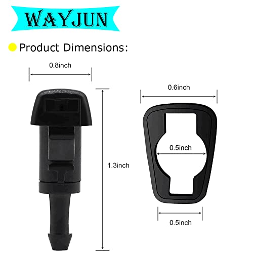 Wayjun 55077460Aa 5303833Aa Windshield Water Jet Washer Nozzle Fits Chrysler Aspen Dodge Durango (Set Of 2) #TOP5