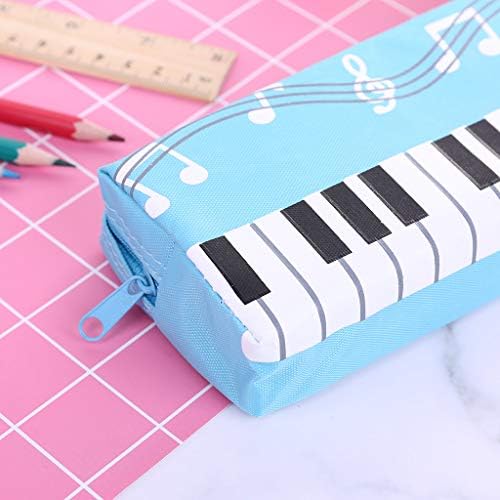 Buwei Music Notes Piano Keyboard Pencil Case Large Capacity Pen Bags Stationery Office School Student Gifts