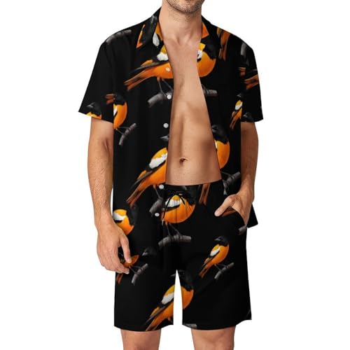 Camisa con botones y pantalones cortos Baltimore Oriole confecci&oacute;n masculina premium