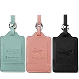 Yururiya 荷物タグ ネームタグ 3個入り ラゲッジタグ ゴルフバッグ スーツケース 番号札 ラゲージタグ ネームタグ ネームラベル 目印 名前タグ ネームプレート （ライトブルー・ピンク・ブラック）