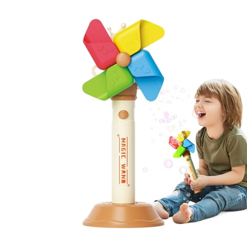 Machine à bulles pour anniversaire et fêtes de Pâques jouet moulin à vent musical de jardin