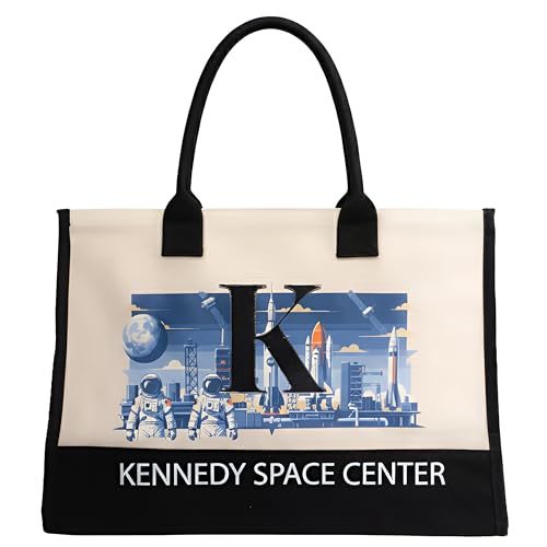 Image of Salt Earth Cotton Canvas Tote Bag - Alcatraz Island Landmark Design with Custom Initial, Durable Shoulder Bag for Women
