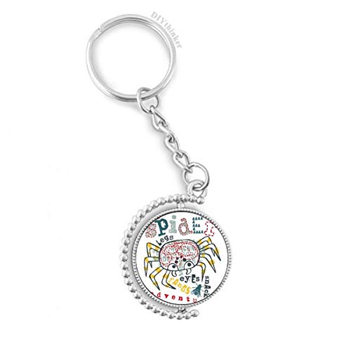 Porte-clés araignée anti-perte Motif Adventure World multicolore compact