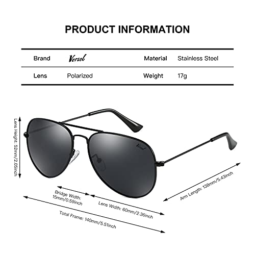 Image of Aviator Sunglasses for Men Women, Polarized Mirrored UV400 Lenses, Lightweight & Classic for Driving & Outdoors