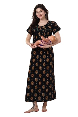 Image of AV2 Women's Polyester Maxi Maternity Feeding Nighty