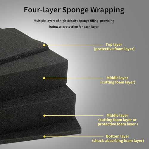 Image of Portable Hard Case - Waterproof Carrying Case,with DIY Foam,Large,18.4x 12.6 x 6.3 inch
