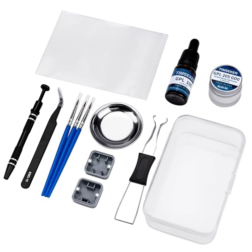 TIMSEKER Keyboard Switch Lube Grease Oil with GPL 105 0.35oz/10g and GPL 205G0 0.35oz/10g - Keyboard Lubricate Tool Accessories for Switches Springs
