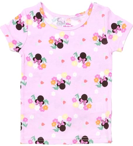 Disney Toddler/Little/Big Girls' Princess Pajama Set 4-Piece Cotton Sleepwear3