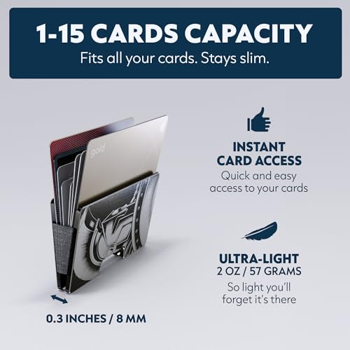 Image of Engraved Aluminum Wallet for Men - Slim Money Clip & Card Holder with Engraved Finish. Enhanced RFID Blocking, Compact, Unique & Minimalist Wallets