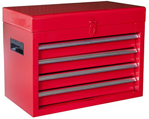 Big Red Atbt1204R-Red Detachable 4 Drawer Tool Chest With Large Storage Cabinet And Adjustable Shelf, 20.3" L X 11" W X 40.4" H #TOP4