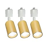 Allegro Lighting スポットライト ダクトレール用スポットライト LED一体型照明 7W 60W形相当 ダクトレール専用 ライティングレール用ライト LED内蔵式 電球不要 角度可動 取付簡単 リビング キッチン 北欧 インテリア 照明器具 (ナチュラルの器具-自然色, 3セット)