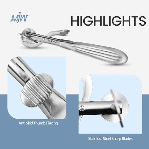 MJW Fingerring Schneider mit 2 ErsatzKlingen – Edelstahl Notfall Schmuck Schneidwerkzeug, Ideales Erste Hilfe Instrument, EMT Ringentferner Werkzeug mit Fingerschutz
