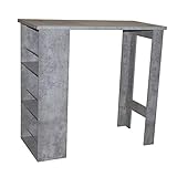 belastbar bis: 25 kg HTI-Line Bartisch Thekla Wand Bartheke Bartresen Stehtisch Bistrotisch Tresentisch Küchentheke Küchenbartisch Beton