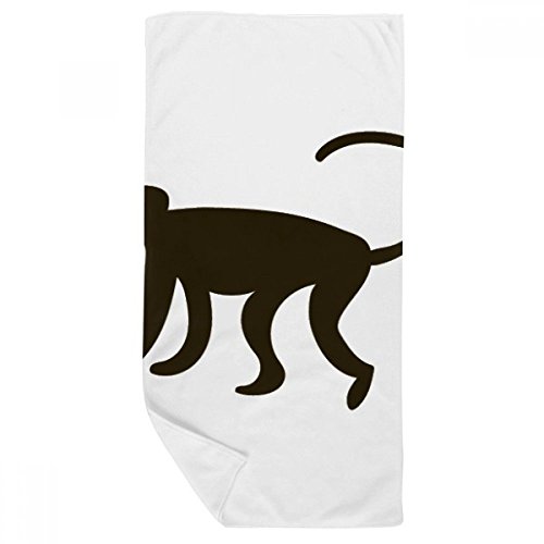 Débarbouillette Singe Noir serviette de bain 35x70cm multicolore doux